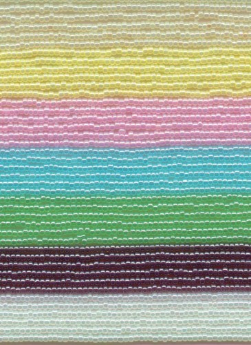 Seed Beads on String - Pearl Colours