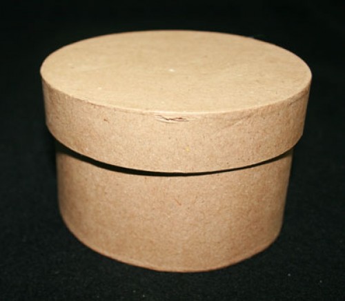 Paper Mache Medium Box Round 1pce - 5inch