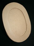 Paper Mache Frame - Large Oval Flat