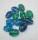 Fancy Glass Beads - Leaf - Blue/Green
