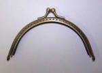 Purse Frame Embossed with Holes - Antique Brass