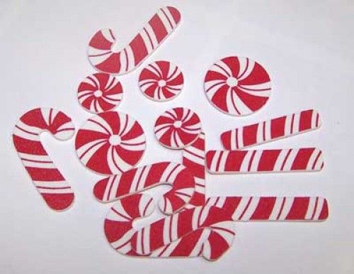 Adhesive Candy Cane Sheets