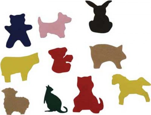 Felt animal shapes