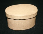 Paper Mache Box Small Oval 1pce